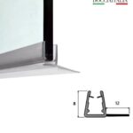 Guarnizione box doccia aletta laterale 12 mm ricambio verticale vetri 6/8mm