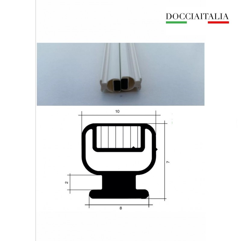 Guarnizione con magnete rivestito  frontale