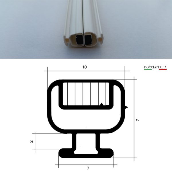 Guarnizione con magnete rivestito  frontale