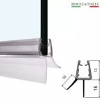 Guarnizione box doccia doppia aletta 15mm con gocciolatoio ricambio orizzontale vetri 6/8mm